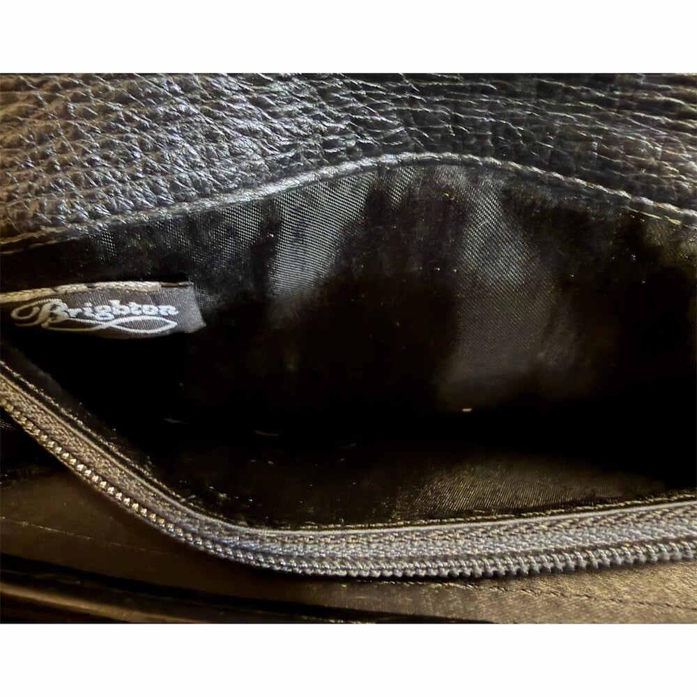 Brighton Brown Wallet Croc Embossed With Silver Hardware - Picture 6 of 8